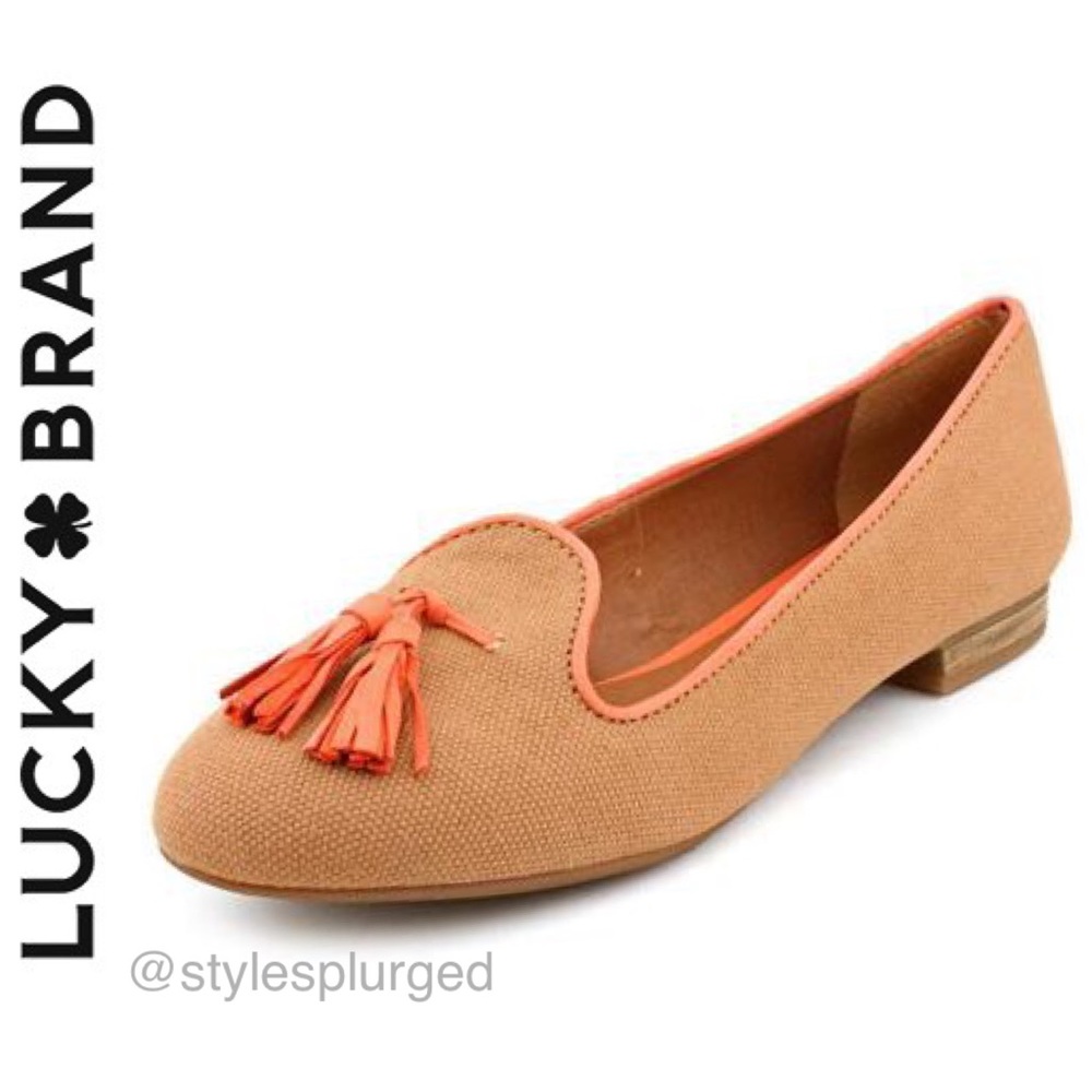 GUC Lucky brand Dolce Flats (camel/ peach color) size 8